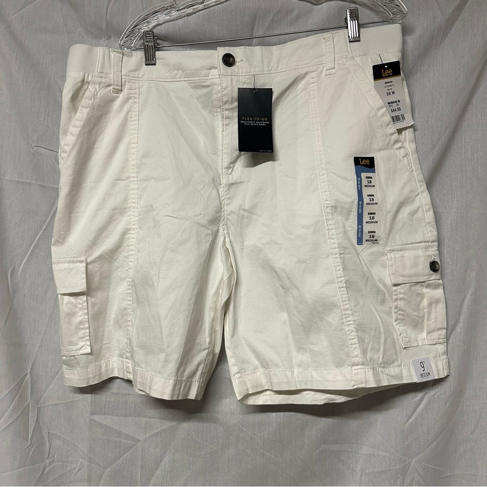Lee Women's White Cargo Shorts
